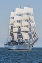 Polish fullrigger Dar Mlodziezy under sail